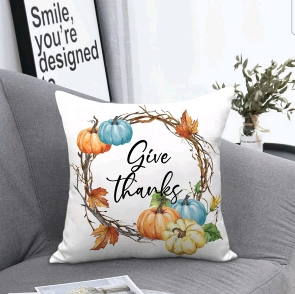 NEW! Give Thanks Cushion Cover - Picture 8 of 8